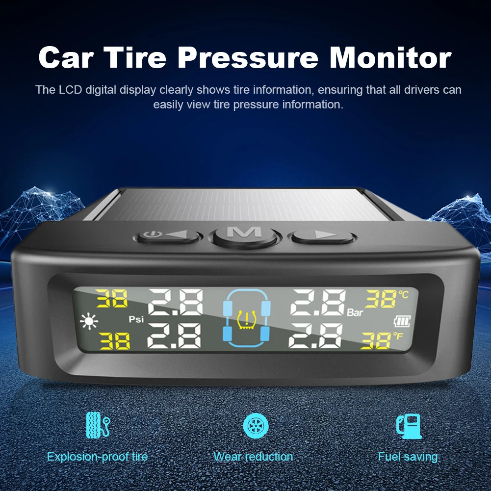 Tire Pressure Monitoring System 4 Sensors Tire Pressure Monitor System Universal TPMS for Car SUV Sedan