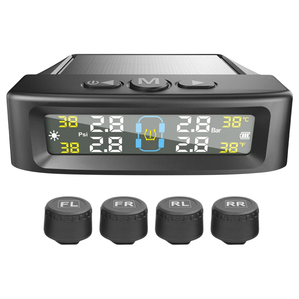 Tire Pressure Monitoring System 4 Sensors Tire Pressure Monitor System Universal TPMS for Car SUV Sedan