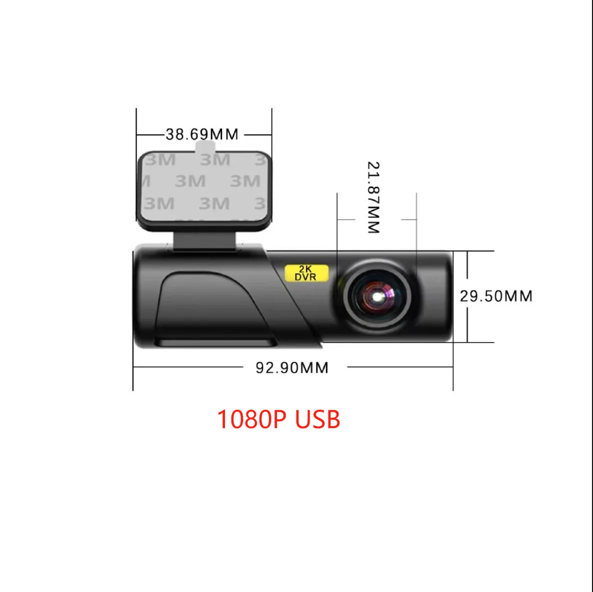 Smart Car Dash Cam 1080P HD WiFi GPS 24H Parking Monitoring 140° Night Vision Loop Recording App Control Wide Voltage 5V-12V
